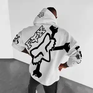 Fox Print Casual Hoodie Na83