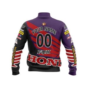 Custom name custom-name-racing Limited Edition – Custom Name Racing Bomber Jacket for motocross girls and dirt bike riders - Bomber Jacket view 2