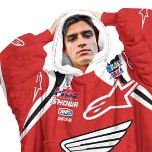 Custom name custom-name-racing Custom Your Name Oodie Blanket Hoodie Brands for motocross girls and dirt bike riders - Brands view 4