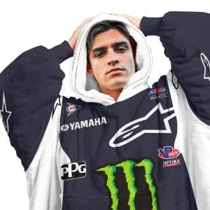 Custom name custom-name-racing Custom Your Name Oodie Blanket Hoodie Alpinestars for motocross girls and dirt bike riders - Alpinestars view 1