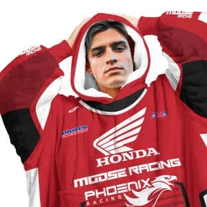 Custom name custom-name-racing Custom Your Name Oodie Blanket Hoodie Brands for motocross girls and dirt bike riders - Brands view 1
