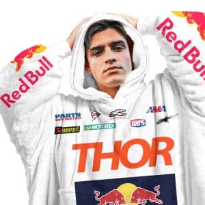 Custom name custom-name-racing Custom Your Name Oodie Blanket Hoodie Brands for motocross girls and dirt bike riders - Brands view 4