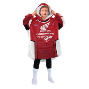 Custom name custom-name-racing Custom Your Name Oodie Blanket Hoodie Brands for motocross girls and dirt bike riders - Brands view 4