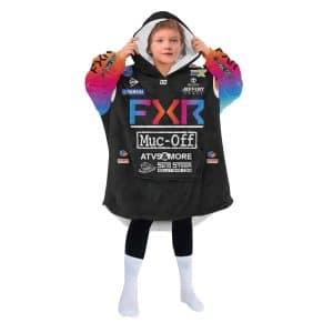 Custom name custom-name-racing Custom Your Name Oodie Blanket Hoodie Brands for motocross girls and dirt bike riders - Brands view 4