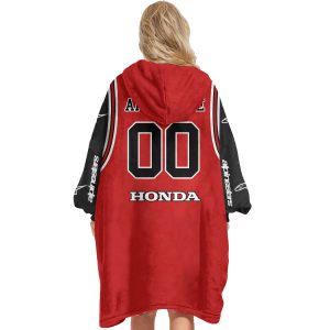 Custom name custom-name-racing Custom Your Name Oodie Blanket Hoodie Brands for motocross girls and dirt bike riders - Brands view 2