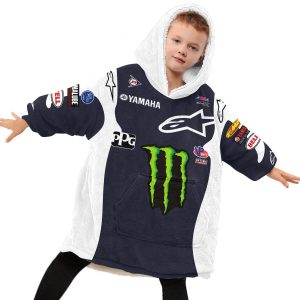 Custom name custom-name-racing Custom Your Name Oodie Blanket Hoodie Alpinestars for motocross girls and dirt bike riders - Alpinestars view 2