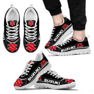 Custom name BraapGirls Sole Sneaker Full Size | Suzuki | White Brands for motocross girls and dirt bike riders - Brands view 1