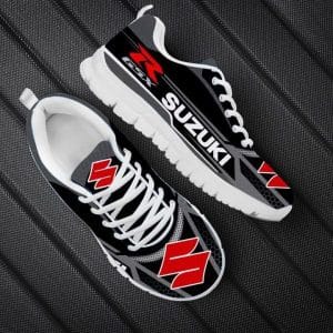 Custom name BraapGirls Sole Sneaker Full Size | Suzuki | White Brands for motocross girls and dirt bike riders - Brands view 1