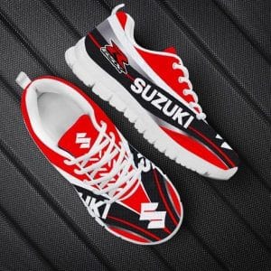 Custom name BraapGirls Sole Sneaker Full Size | Suzuki | White Brands for motocross girls and dirt bike riders - Brands view 1