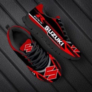 Custom name BraapGirls Sole Sneaker Full Size | Suzuki | Black Brands for motocross girls and dirt bike riders - Brands view 1
