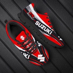 Custom name BraapGirls Sole Sneaker Full Size | Suzuki | Black Brands for motocross girls and dirt bike riders - Brands view 1