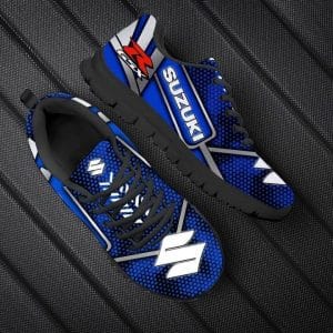 Custom name BraapGirls Sole Sneaker Full Size | Suzuki | Black Brands for motocross girls and dirt bike riders - Brands view 1