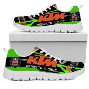 Custom name BraapGirls Sole Sneaker Full Size | Ktm | White Brands for motocross girls and dirt bike riders - Brands view 1