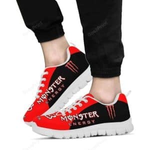 Custom name BraapGirls Sole Sneaker Full Size | Monster | White Brands for motocross girls and dirt bike riders - Brands view 1