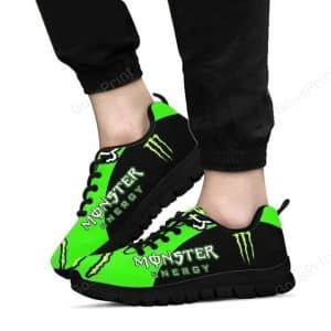 Custom name BraapGirls Sole Sneaker Full Size | Monster | Black Brands for motocross girls and dirt bike riders - Brands view 1