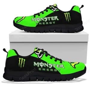 Custom name BraapGirls Sole Sneaker Full Size | Monster | Black Brands for motocross girls and dirt bike riders - Brands view 2