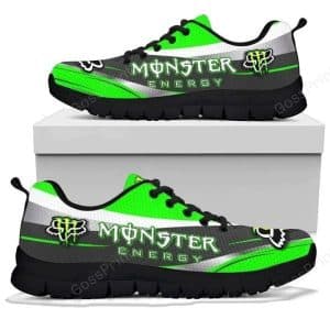 Custom name BraapGirls Sole Sneaker Full Size | Monster | Black Brands for motocross girls and dirt bike riders - Brands view 1