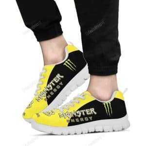 Custom name BraapGirls Sole Sneaker Full Size | Monster | White Brands for motocross girls and dirt bike riders - Brands view 1