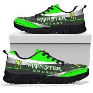 Custom name BraapGirls Sole Sneaker Full Size | Monster | Black Brands for motocross girls and dirt bike riders - Brands view 1