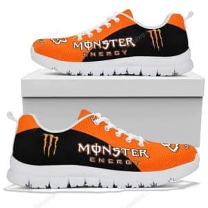 Custom name BraapGirls Sole Sneaker Full Size | Monster | White Brands for motocross girls and dirt bike riders - Brands view 2