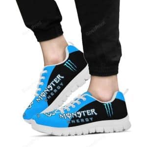 Custom name BraapGirls Sole Sneaker Full Size | Monster | White Brands for motocross girls and dirt bike riders - Brands view 1