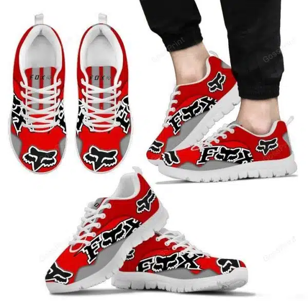 Custom name BraapGirls Sole Sneaker Full Size | Fox | White Brands for motocross girls and dirt bike riders