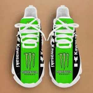 Custom name BraapGirls Max Soul Shoes | Kawasaki | Monster | White Brands for motocross girls and dirt bike riders - Brands view 1