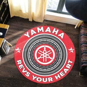 Custom name BraapGirls Yamaha Premium Round Rug V2 Brands for motocross girls and dirt bike riders - Brands view 1