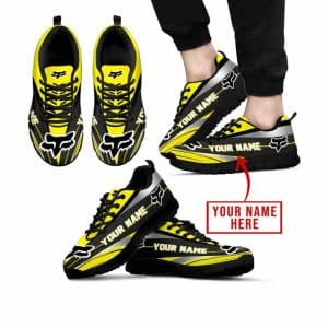 Premium Mx Sneakers – Custom Name – Fox Racing  – Yellow Black
