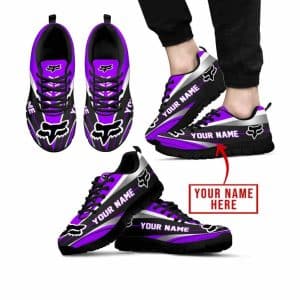 Premium Mx Sneakers – Custom Name – Fox Racing  – Purple – Black