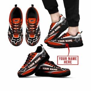 Premium Mx Sneakers – Custom Name – Fox Racing  – Orange – Black