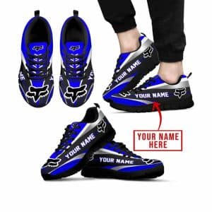 Premium Mx Sneakers – Custom Name – Fox Racing  – Blue – Black