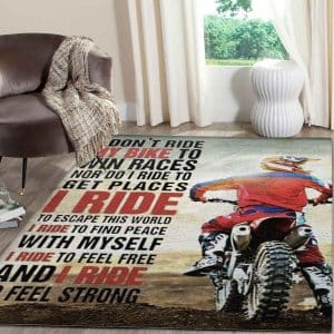 Custom name BraapGirls I Ride To Feel Free Rug Brands for motocross girls and dirt bike riders - Brands view 2