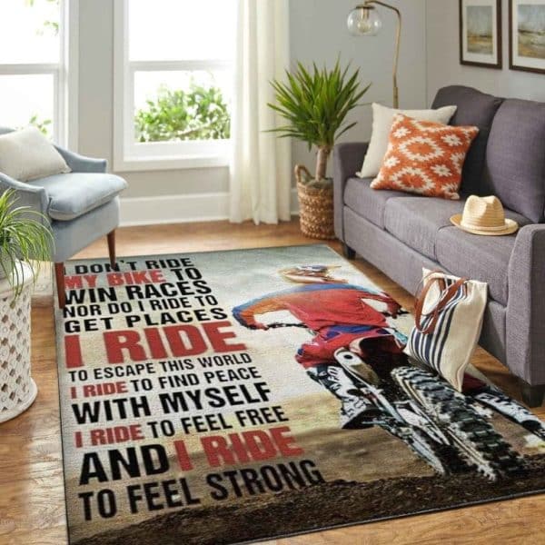 I Ride To Feel Free Rug view 3