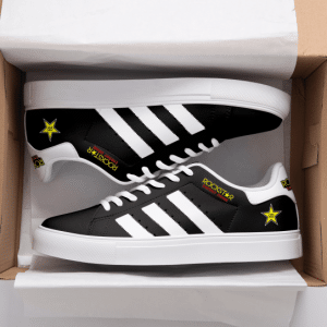 Custom name BraapGirls Stan Smith – Rockstar Racing – Black Brands for motocross girls and dirt bike riders - Brands view 1