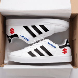 Custom name BraapGirls Stan Smith – Suzuki Racing – Black Brands for motocross girls and dirt bike riders - Brands view 1