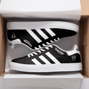 Custom name BraapGirls Stan Smith – Triumph Racing – White Brands for motocross girls and dirt bike riders - Brands view 1
