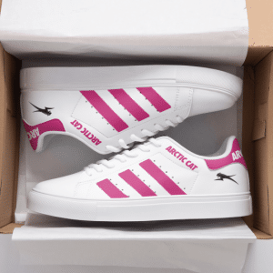Custom name BraapGirls Stan Smith – Arctic Cat Racing – Pink 1 Arctic Cat for motocross girls and dirt bike riders - Arctic Cat view 1