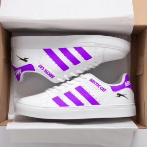 Custom name BraapGirls Stan Smith – Arctic Cat Racing – Purple Arctic Cat for motocross girls and dirt bike riders - Arctic Cat view 1