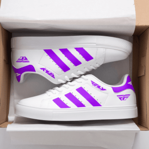 Custom name BraapGirls Stan Smith – Fly Racing – Purple Brands for motocross girls and dirt bike riders - Brands view 1
