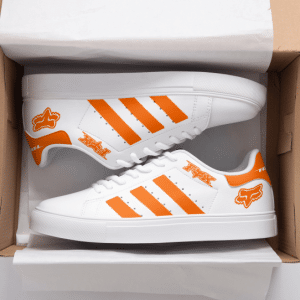 Custom name BraapGirls Stan Smith – Fox Racing – Orange Brands for motocross girls and dirt bike riders - Brands view 1