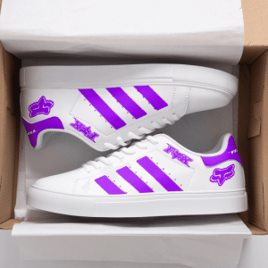 Custom name BraapGirls Stan Smith – Fox Racing – Purple Brands for motocross girls and dirt bike riders - Brands view 1