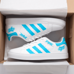 Custom name BraapGirls Stan Smith – Fox Racing – Sky Blue Brands for motocross girls and dirt bike riders - Brands view 1