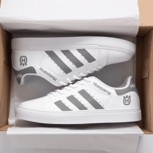 Custom name BraapGirls Stan Smith – Husqvarna Racing – Grey Brands for motocross girls and dirt bike riders - Brands view 1