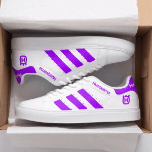 Custom name BraapGirls Stan Smith – Husqvarna Racing – Purple Brands for motocross girls and dirt bike riders - Brands view 1