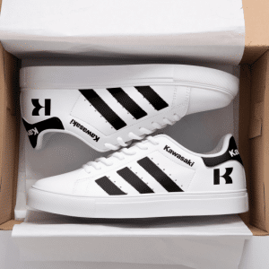 Custom name BraapGirls Stan Smith – Kawasaki Racing – Black Brands for motocross girls and dirt bike riders - Brands view 1