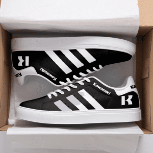 Custom name BraapGirls Stan Smith – Kawasaki Racing – White Brands for motocross girls and dirt bike riders - Brands view 1