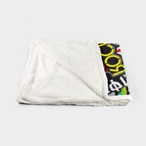 Custom name BraapGirls Custom Name Fleece Blanket Blanket for motocross girls and dirt bike riders - Blanket view 1