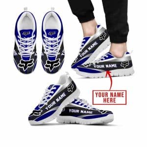 Premium Mx Sneakers – Custom Name – Fox Racing  – Navy – White