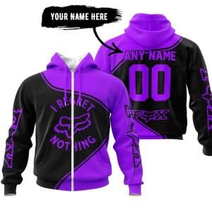 Custom name i-regret-nothing-full-logo-motocross I Regret Fox Racing Nothing – Purple Brands for motocross girls and dirt bike riders - Brands view 1